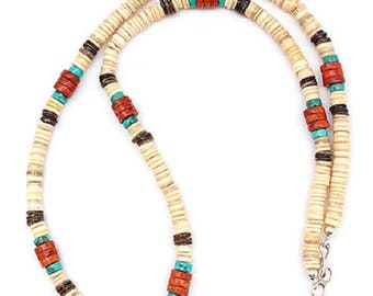 Turquoise and Shell Necklace