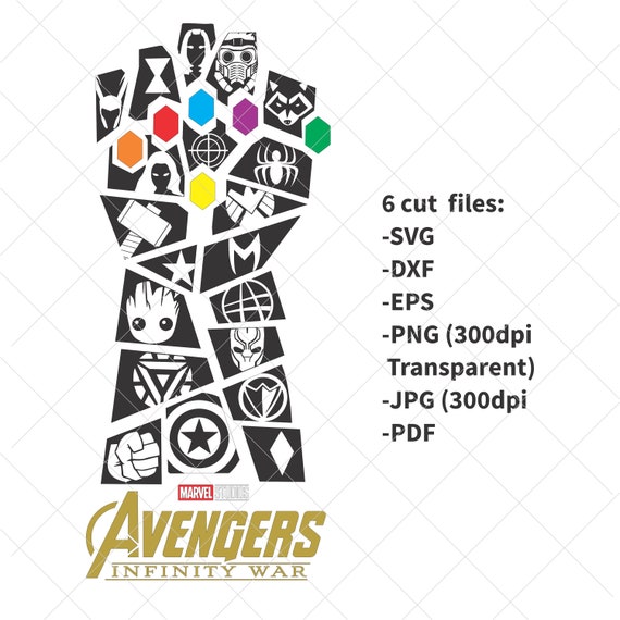Avengers svg Infinity War svg Thanos svg dxf eps png