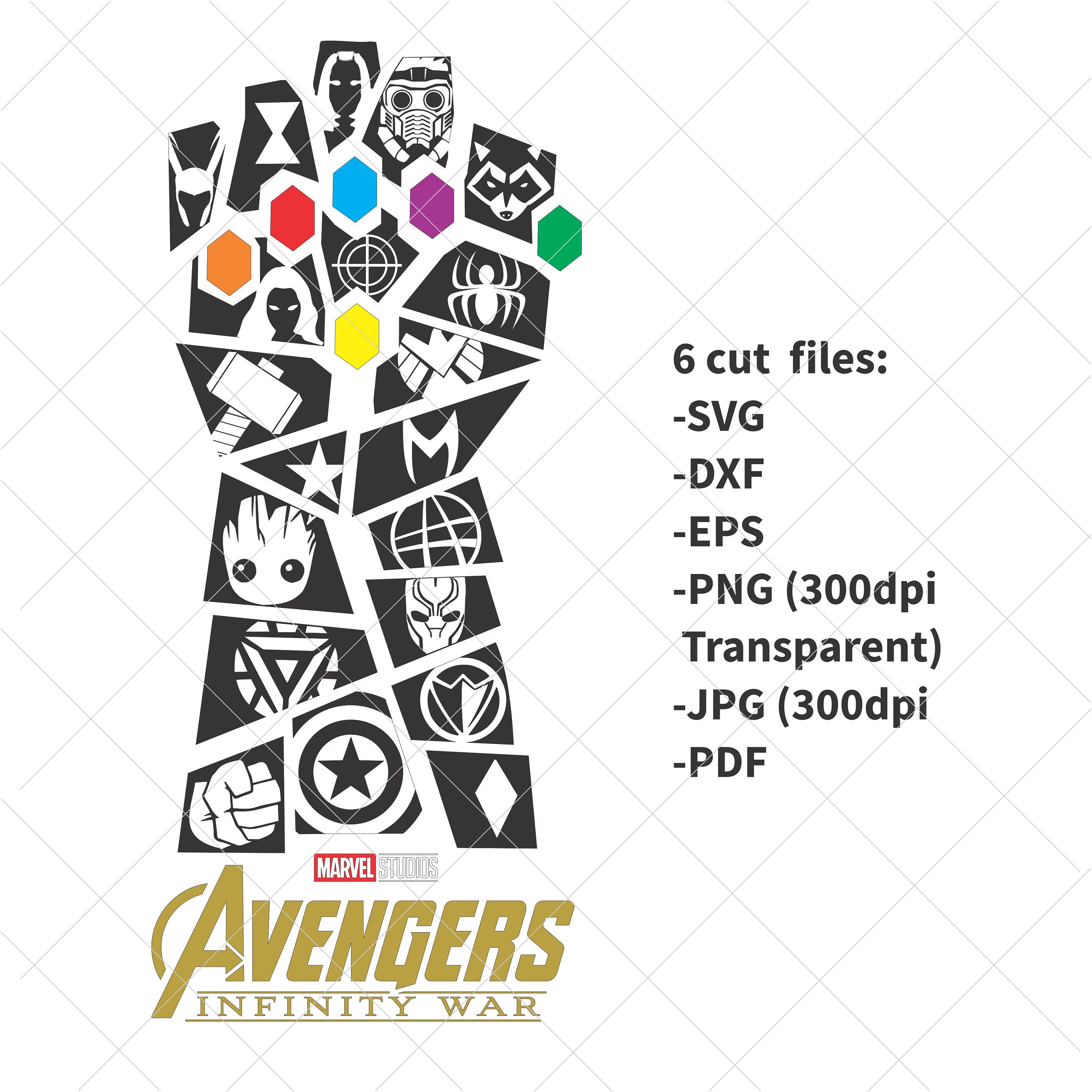 Download Avengers svg Infinity War svg Thanos svg dxf eps png