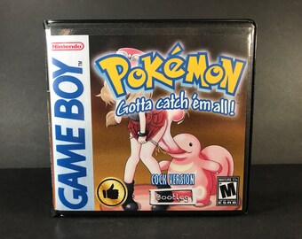 Pokemon Cock Version Fan-made ROM Hack with Custom Case Gameboy