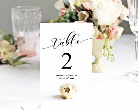 Wedding Table Numbers Printable Table Numbers Digital