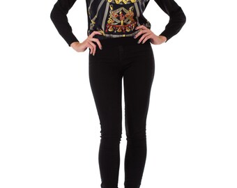 1990s Hermes Egyptian Scarab Sweater, Size: M