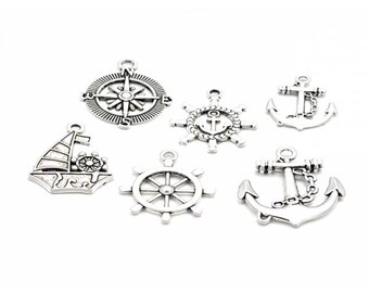 38 charms anchor Navy 6 different designs