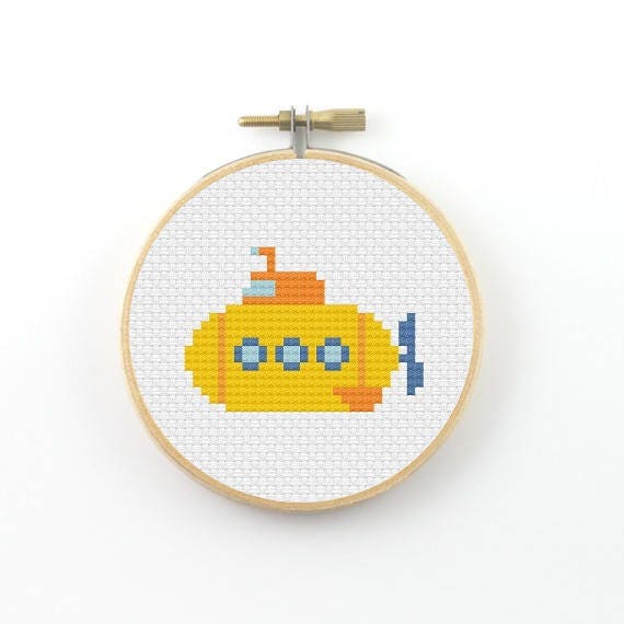 Download Yellow submarine cross stitch pattern submarine pdf pattern