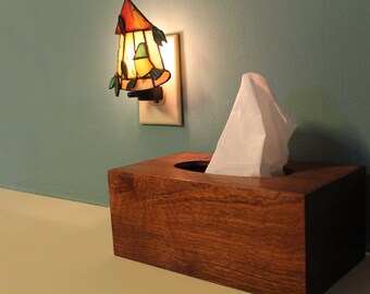 Handmade Tissue Box Cover Kleenex Box Tissue Paper Holder (Tissue Box Cover. Sapele)