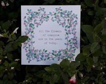 Square card- 'Tomorrows Flowers'