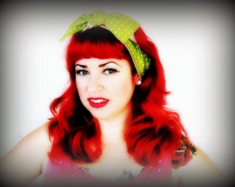 Betty Bandana in Retro Pink & Green