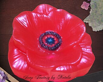 Poppy Soap-Flower Soap-Women Gift- Mother's Gift-Party Favor