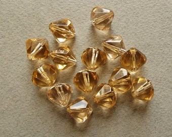 Vintage champagne bicone beads