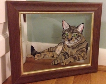 Hand Painted Acrylic Pet on Glass