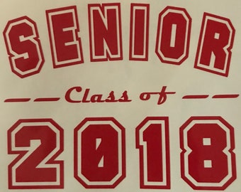 Senior class of 2018 decal