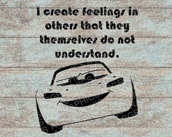 Lightning McQueen Quote SVG, DXF, JPEG, and Studio Downloads