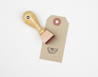 Citrus Mini Rubber Stamp - hand drawn rubber stamp - citrus - fruit - lemon stamp - lime stamp - grapefruit stamp - ready to ship - K0041