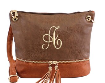 Monogrammed Purse with Tassel| Personalized Handbag | Personalized Tassel Purse | Multiple Colors | Gift Under 30