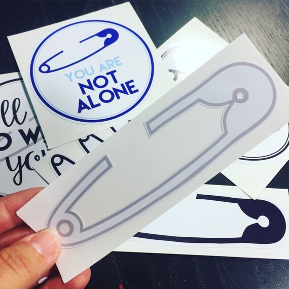 safety pin movement vinyl bumper sticker sticker