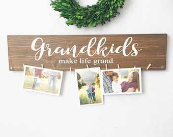 Grandkids make life grand sign - Grandkids sign - Grandparents gift - Mothers day gift - Grandparents sign- Christmas gift