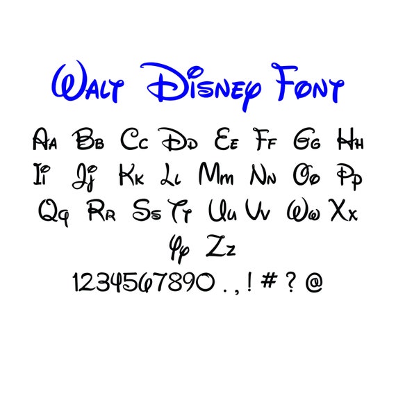Download Walt disney font svg,dxf/Walt disney alphabet /Walt disney ...