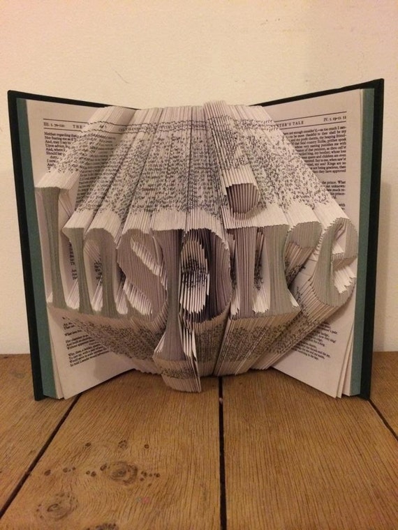 Book folding pattern for Inspire free tutorial