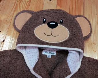 Baby Mütze/" Teddy-Bear/" mit Wunschname bestickt aus Baumwolljersey