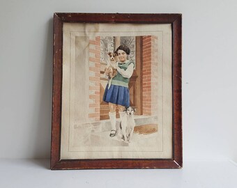 French vintage painting - portrait painting - painting of woman - antique painting - French painting - portraits