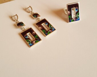 Set from an earring and a ring