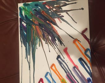 Metallic Explosion/Melted Crayon Art