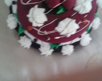 Plums, cushion, cake pie cushion.