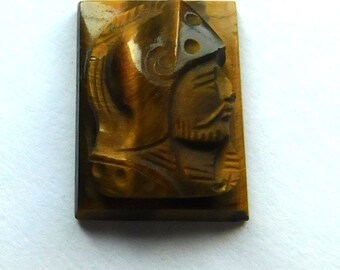 Hardstone Tigereye Cameo of a Roman Soldier