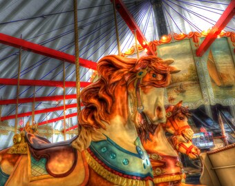 carnival carousel horse merry go round summer horse child's bedroom
