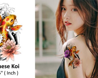 Japanese Koi Fish - Temporary Tattoo