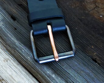 GunMetal Belt Buckle | Solid Copper & Copper Prong | TheCopperBuckle