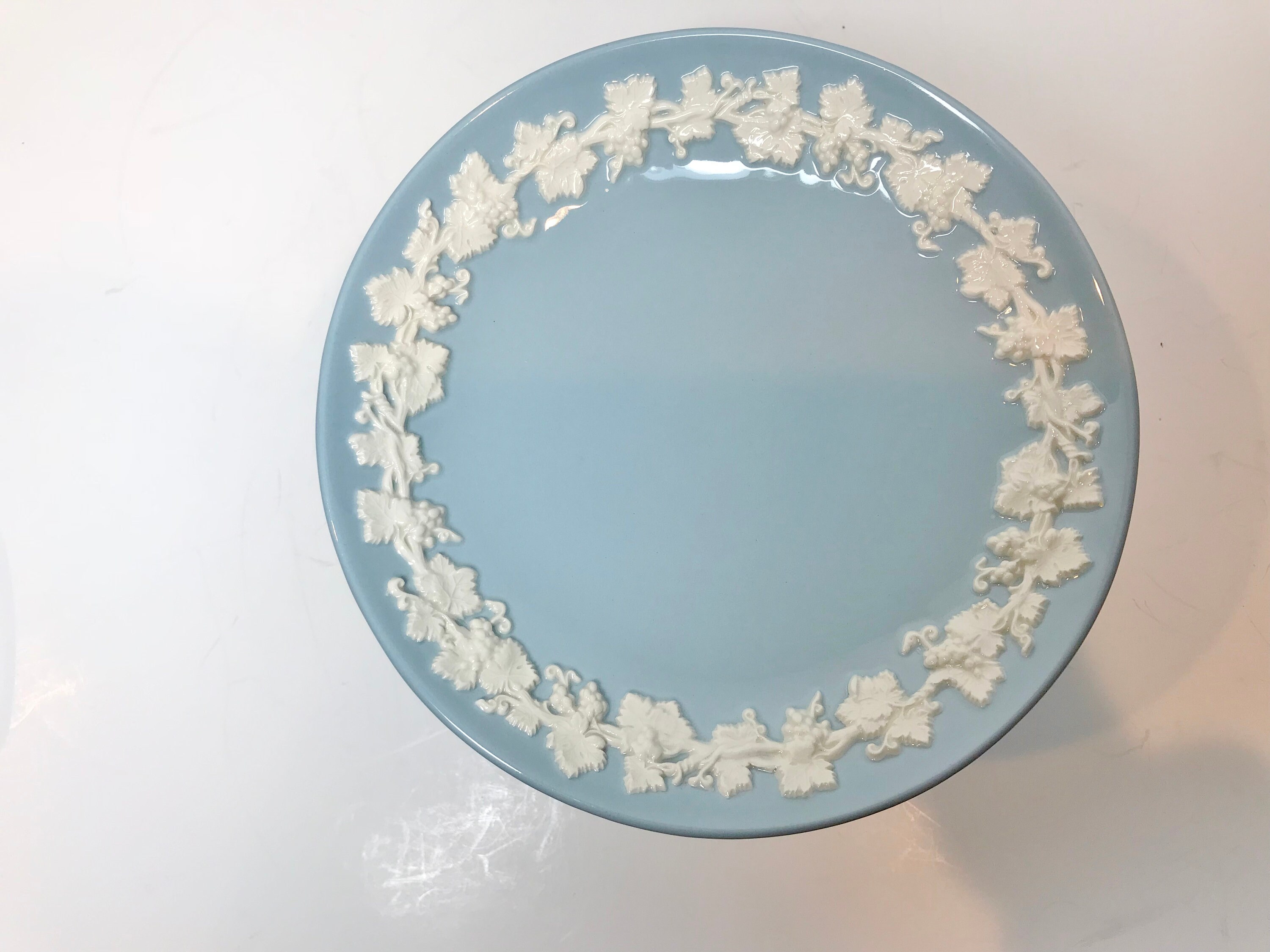 Wedgwood Queensware Compote, Wedgwood Dish, English Pottery, Blue White