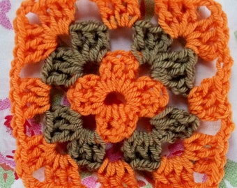 Beginners Crochet Kit - Granny Squares - Crocheting Kit, Starter Kit, DIY Crafts, Yarn, Tools & Guide, Learn to Crochet, Crafting Gift