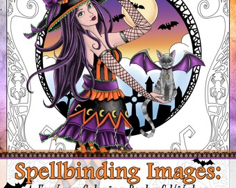 Adult Coloring Book - Printable Coloring Book - Halloween Coloring Book - Digital Download - Volume 1: Extended Edition - by Nikki Burnette