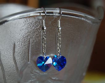 beautiful earrings swarovski Sapphire