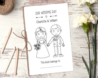 Personalized Wedding Activity Book - Printable Download - Wedding Favors - Wedding Coloring Book - Reception Activities for kids