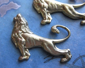 2 PC - Leo the Lion Brass Stamping - KK22