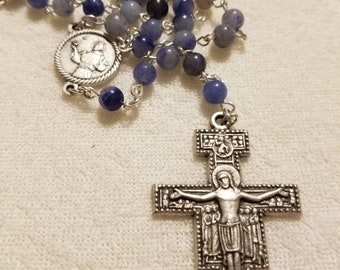 St. Francis Assissi devotional rosary with San Damiano cross