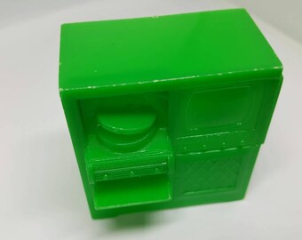 Marx Marxie Mansion tv stereo hi fi record player Fits 3/4 Renwal Hard Plastic Green