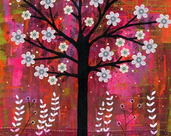 Abstract Tree Painting Reproduction Art Print