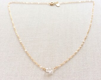 Herkimer Diamond Necklace, Herkimer Diamond, Crystal Necklace, Herkimer Necklace, Herkimer, Raw Crystal Necklace, Healing Crystal, GBN59
