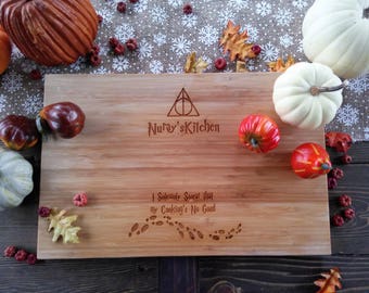 Customized Harry Potter Cutting Board, Marauder's Map, After all this time, Always, BungalowBoo, Family, Deathly Hallows