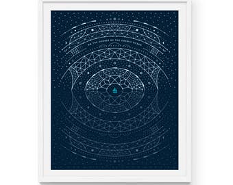 Carl Sagan Cosmic Shores Art Print | 16" x 20" and 8" x 10" | Pale Blue Dot, Cosmos, Space Print, Space, Stars, Lace, Sailing, Planets