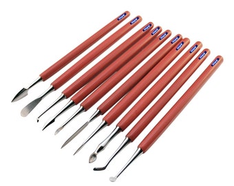 10 Pcs Outils De Sculpture Cire Et Argile En Acier Inoxydable Double Extrémité - Kit Complet Avec Pochette