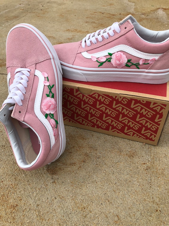 vans personalizzate rose