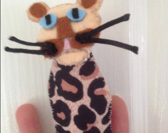 Tommy Tiger is an original design handmade Finger Puppet - Order Your Version of Tommy today!