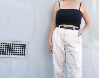 High waisted pleated pants, 90s khaki pants, chino trousers, classic Gap cotton pants