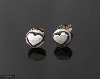 Sterling Silver Heart Stud Earrings, sterling studs, sterling silver stud earrings, heart earrings, heart ear studs, silver heart earrings