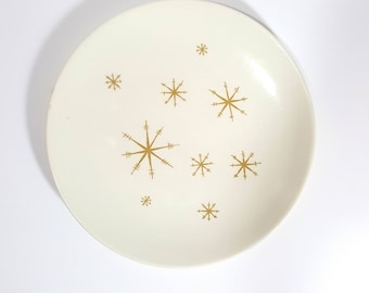 vintage mid century star glow dinner plate - royal china