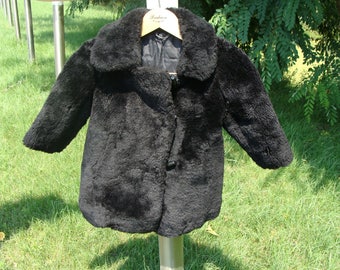 Child's fur coat Kid's fur coat Beaver lamb Winter kid's fur coat Warm child's fur coat Fur coat for girls Fur coat for boys Vintage USSR